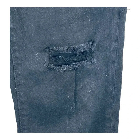 Current/Elliot The Fling Washed Black Destroy Boyfriend Black Jean Women Size 23 - Picture 2 of 11